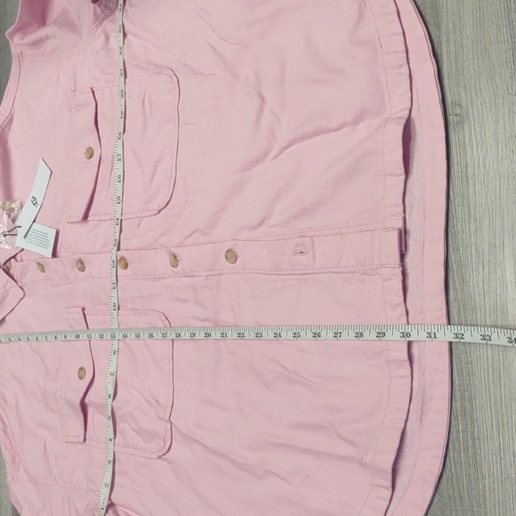 UGG Kimya Cargo Pocket Long Sleeve Large Jean Jacket Button Shirt Women's L NEW - Picture 11 of 13